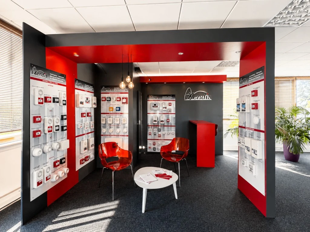 Showroom Axendis : espace d'exposition des solutions de sécurité incendie
