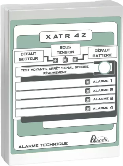 Alarme technique 4 entrées 2 relais (faible encombrement)